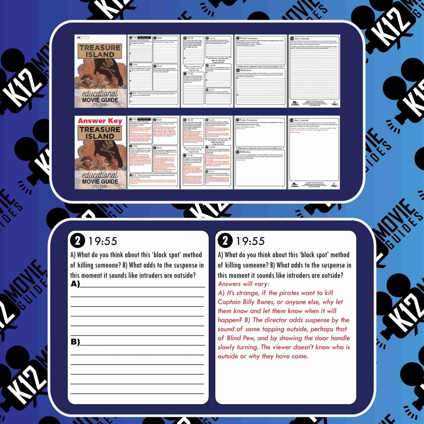 Treasure Island Movie Guide | Questions | Worksheet (TV - 1990) Sample