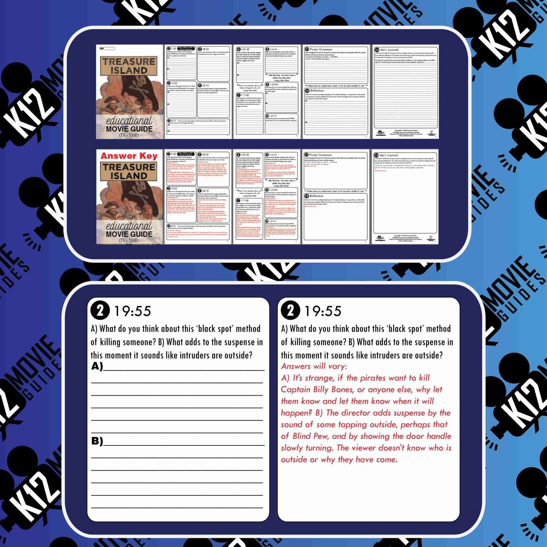 Treasure Island Movie Guide | Questions | Worksheet (TV - 1990) Sample