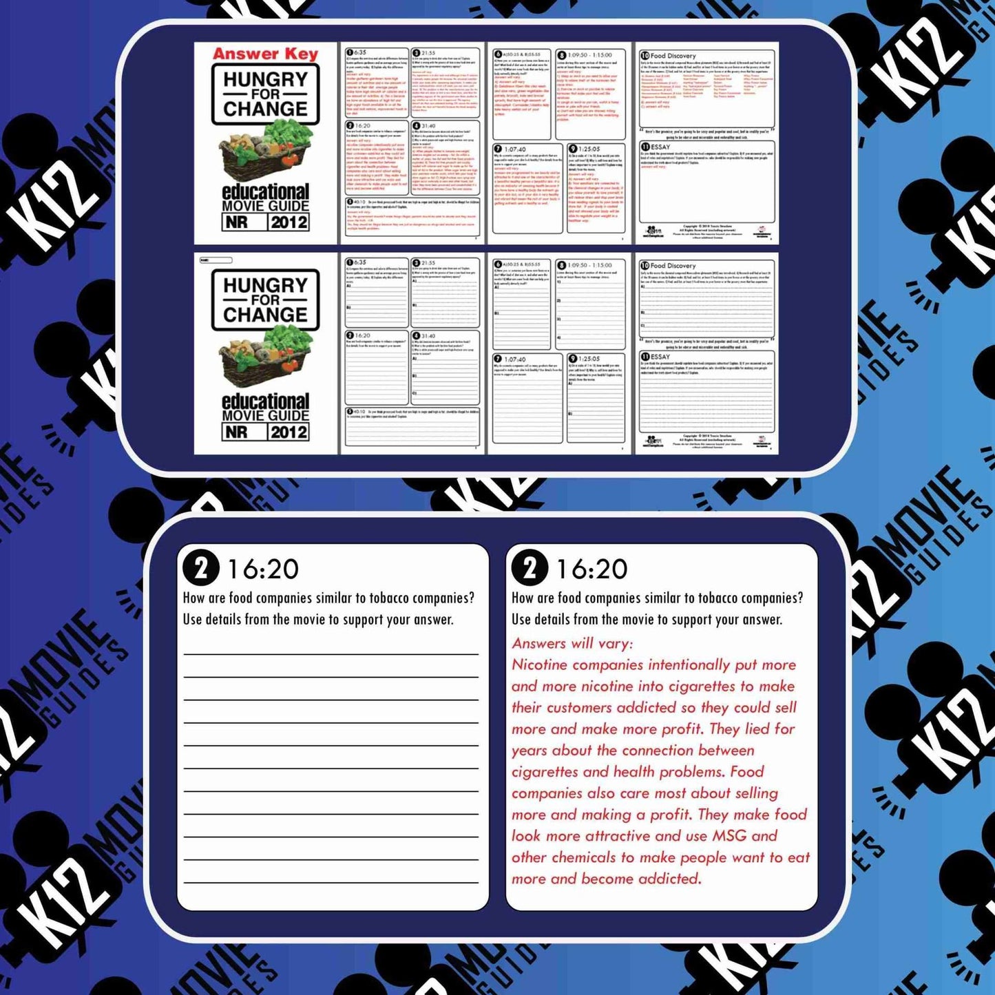 Hungry For Change Documentary Movie Guide | Questions | Worksheet (2012) Sample