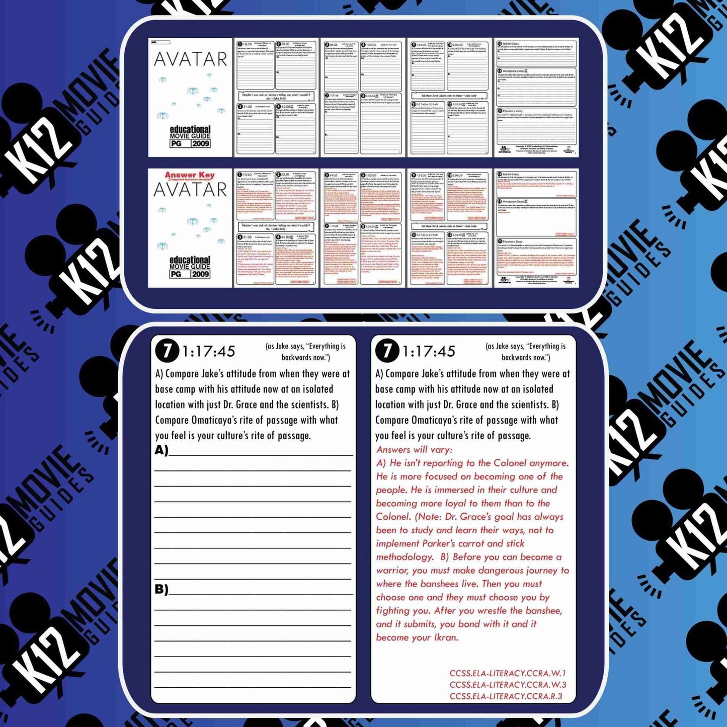 Avatar Movie Guide | Worksheet | Questions | Google Slides (PG13 - 2009) Sample