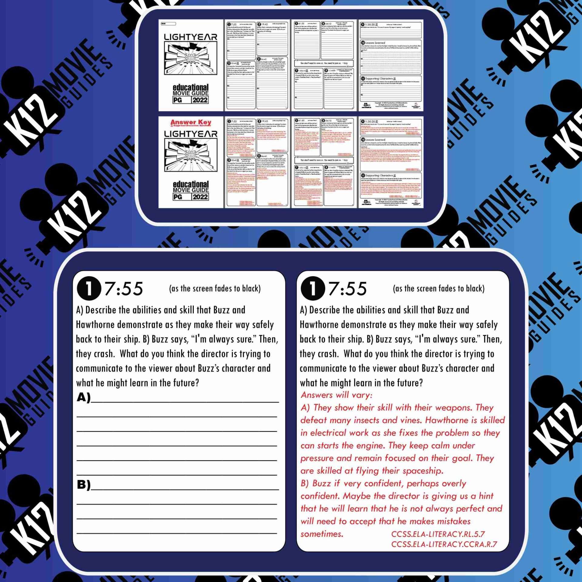 Lightyear Movie Guide | Worksheet | Questions | Google Slides (PG - 2022) Sample