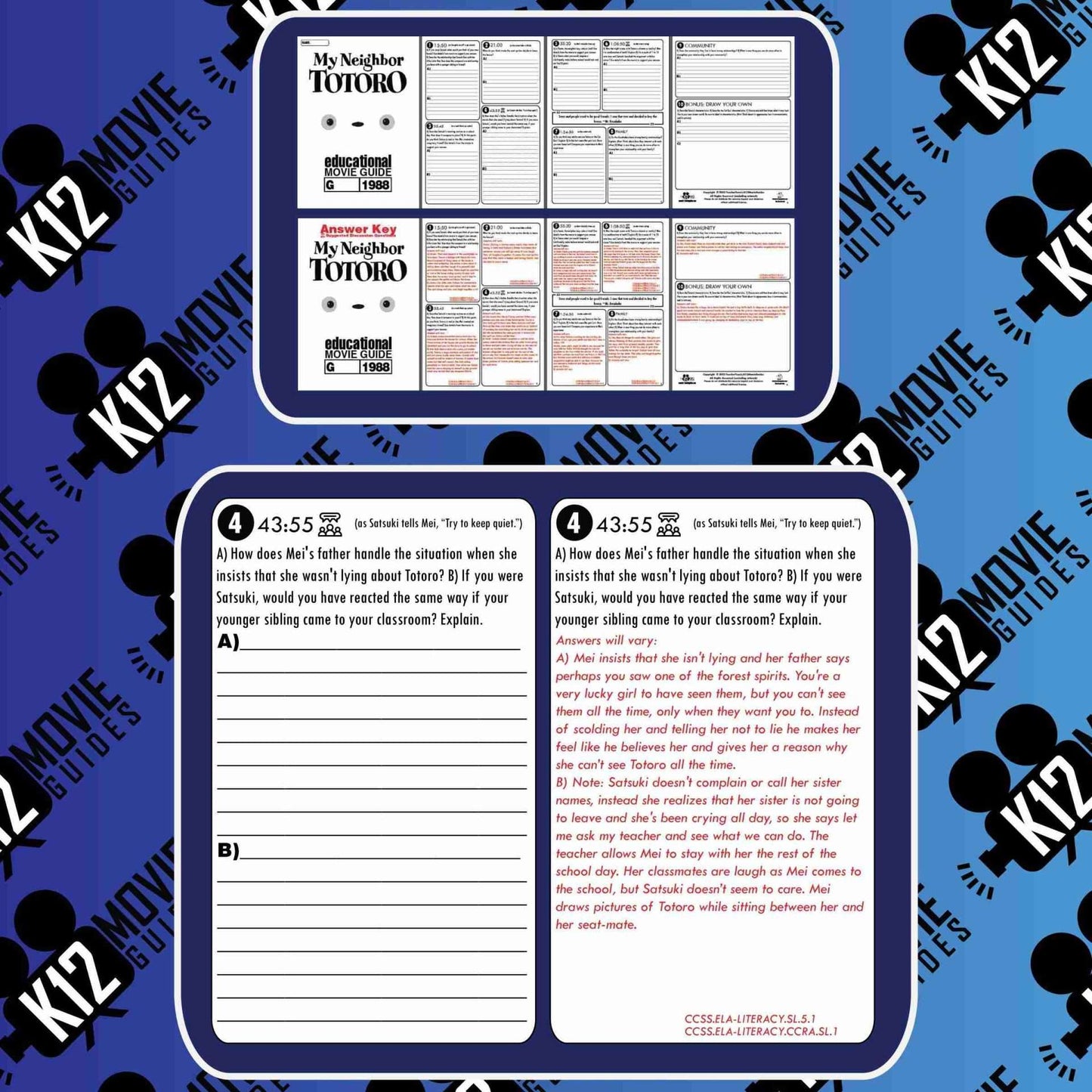 My Neighbor Totoro Movie Guide | Worksheet | Google Slides (G - 1988) Sample