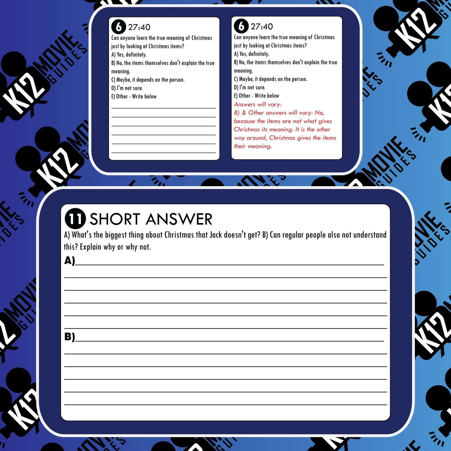 The Nightmare Before Christmas Movie Guide - Substitute Version (PG - 1993) Sample