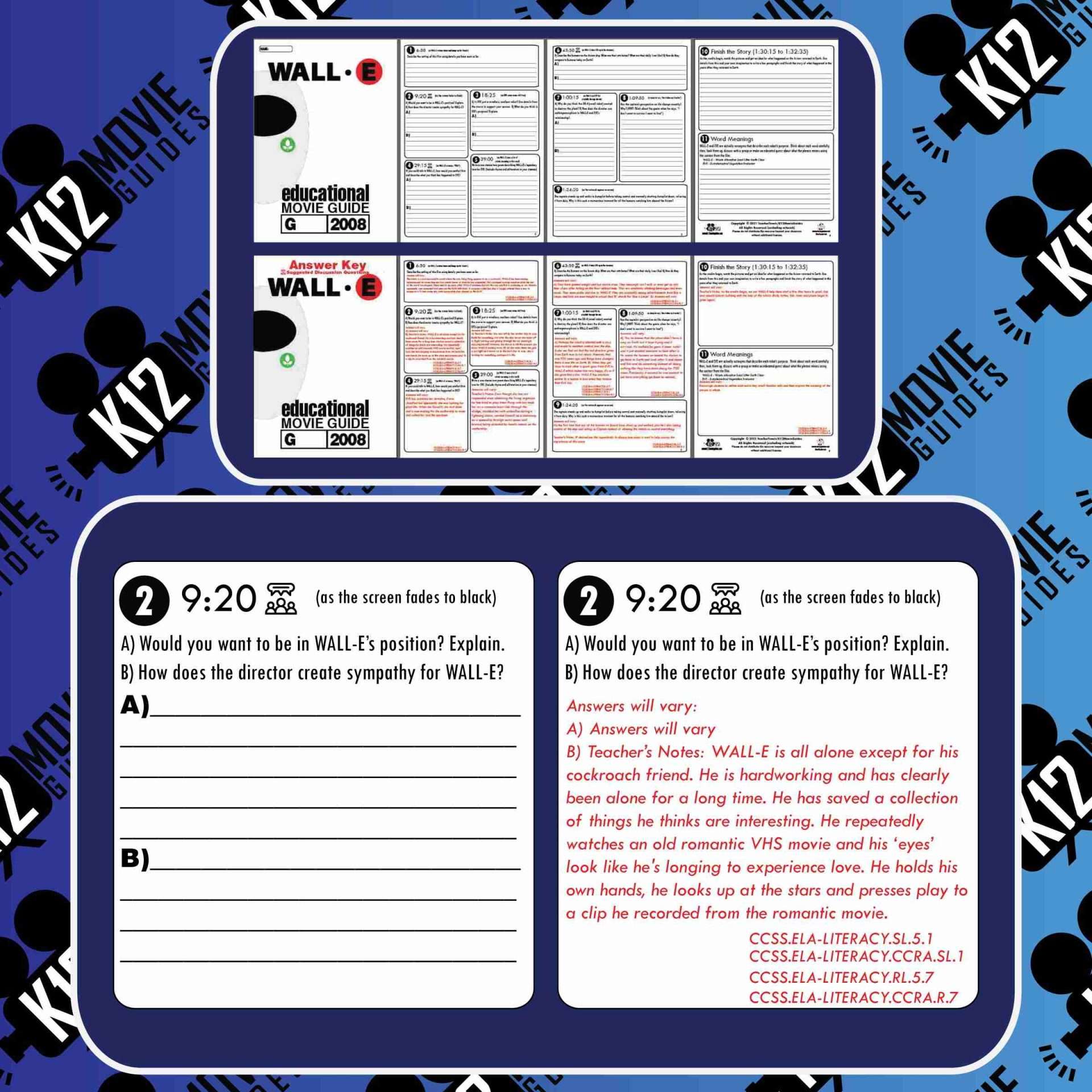 WALL-E Movie Guide | Worksheet | Questions | Google Form (G - 2008) Free Sample