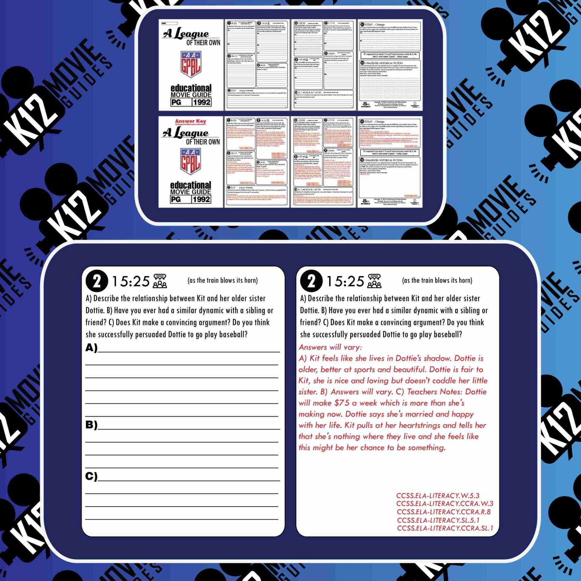A League of Their Own Movie Guide | Questions | Google Forms (PG - 1992) Free Sample