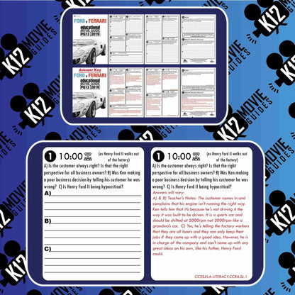 Ford v Ferrari Movie Guide | Questions | Worksheet (PG13 - 2019) Free Sample