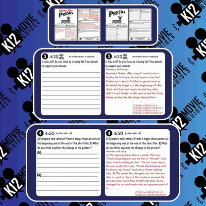 Presto (2008) - Pixar Short Video Guide | Questions | Worksheet | Google Form | Sample