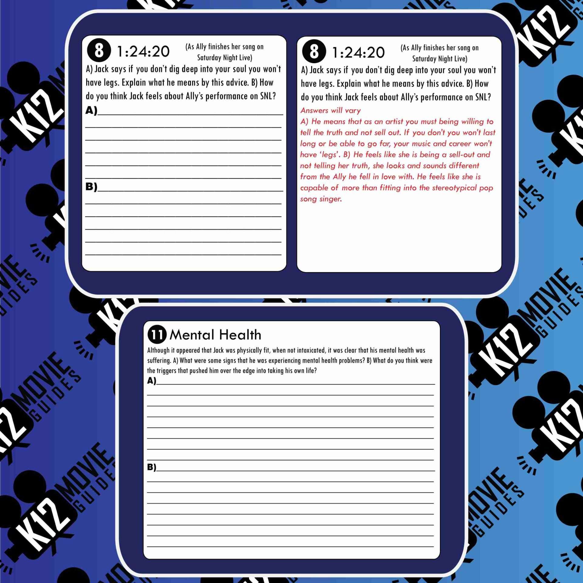 A Star is Born Movie Guide | Questions | Worksheet (R - 2018) Sample
