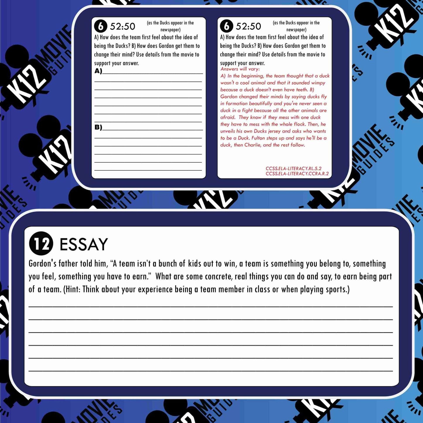 The Mighty Ducks Movie Guide | Worksheet | Questions | Google (PG - 1992) Sample