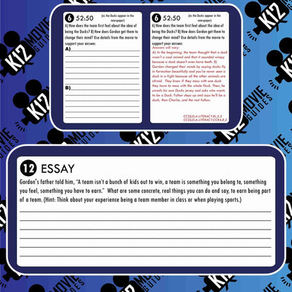 The Mighty Ducks Movie Guide | Worksheet | Questions | Google (PG - 1992) Sample