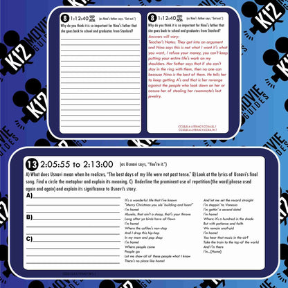 In the Heights (Musical) Movie Guide | Worksheet | Questions | Google (PG13 - 2021) Sample