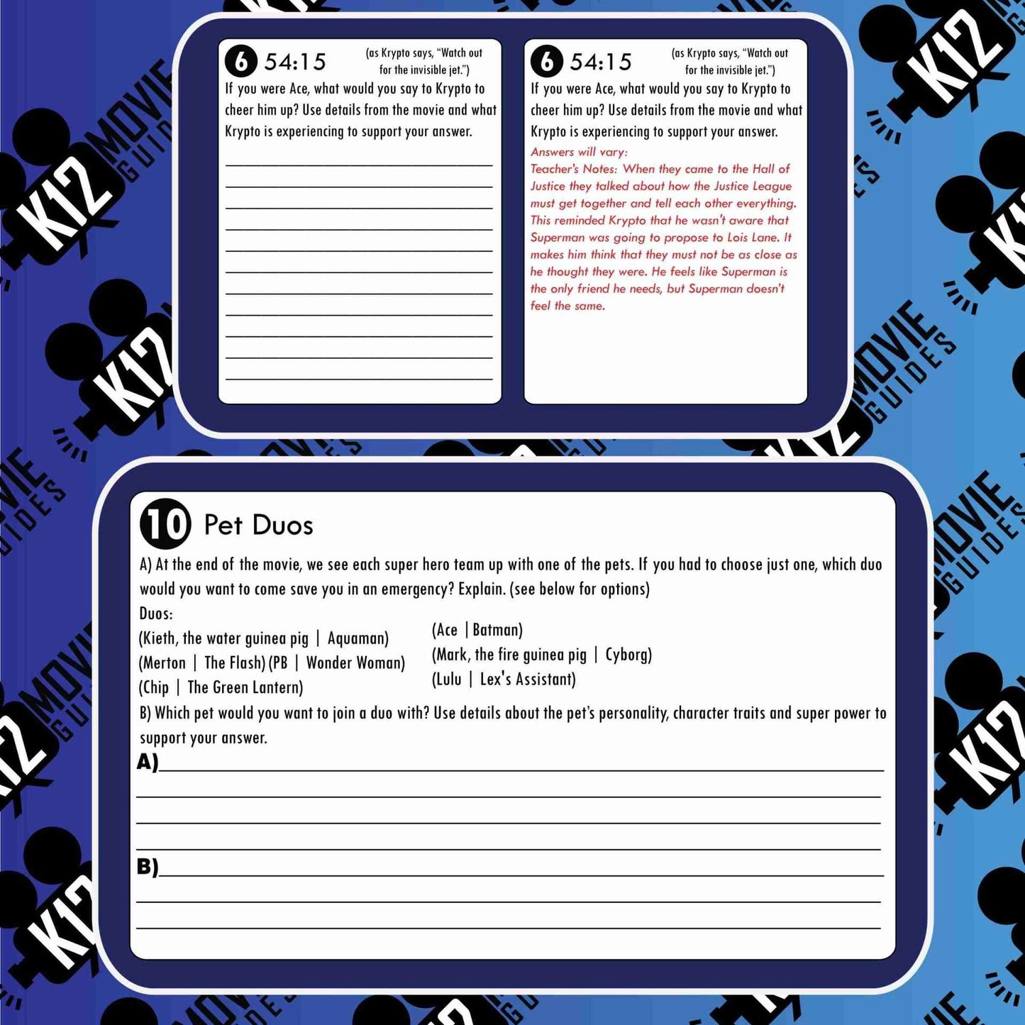 DC League of Super-Pets (PG - 2022) Movie Guide Sample