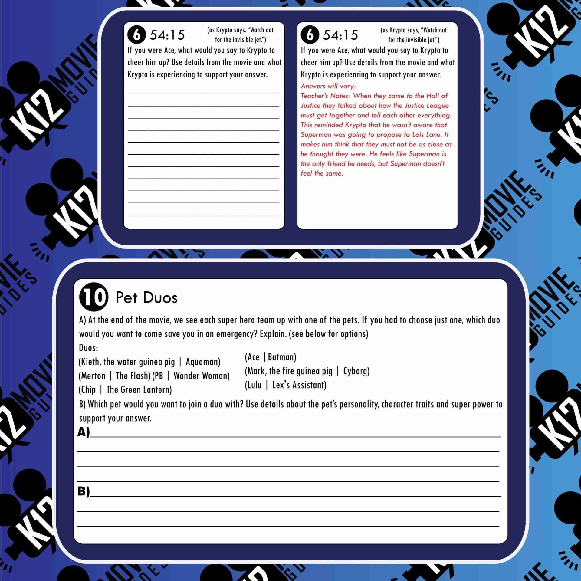DC League of Super-Pets (PG - 2022) Movie Guide Sample