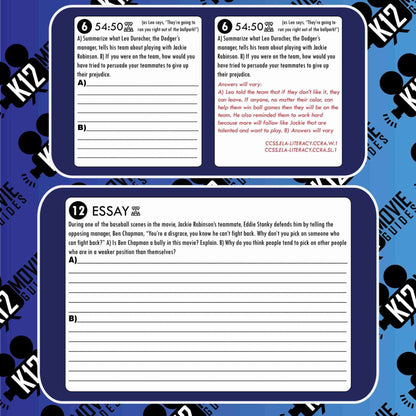 42: Jackie Robinson Movie Guide | Worksheet | Questions | Google (PG13 - 2013) Sample