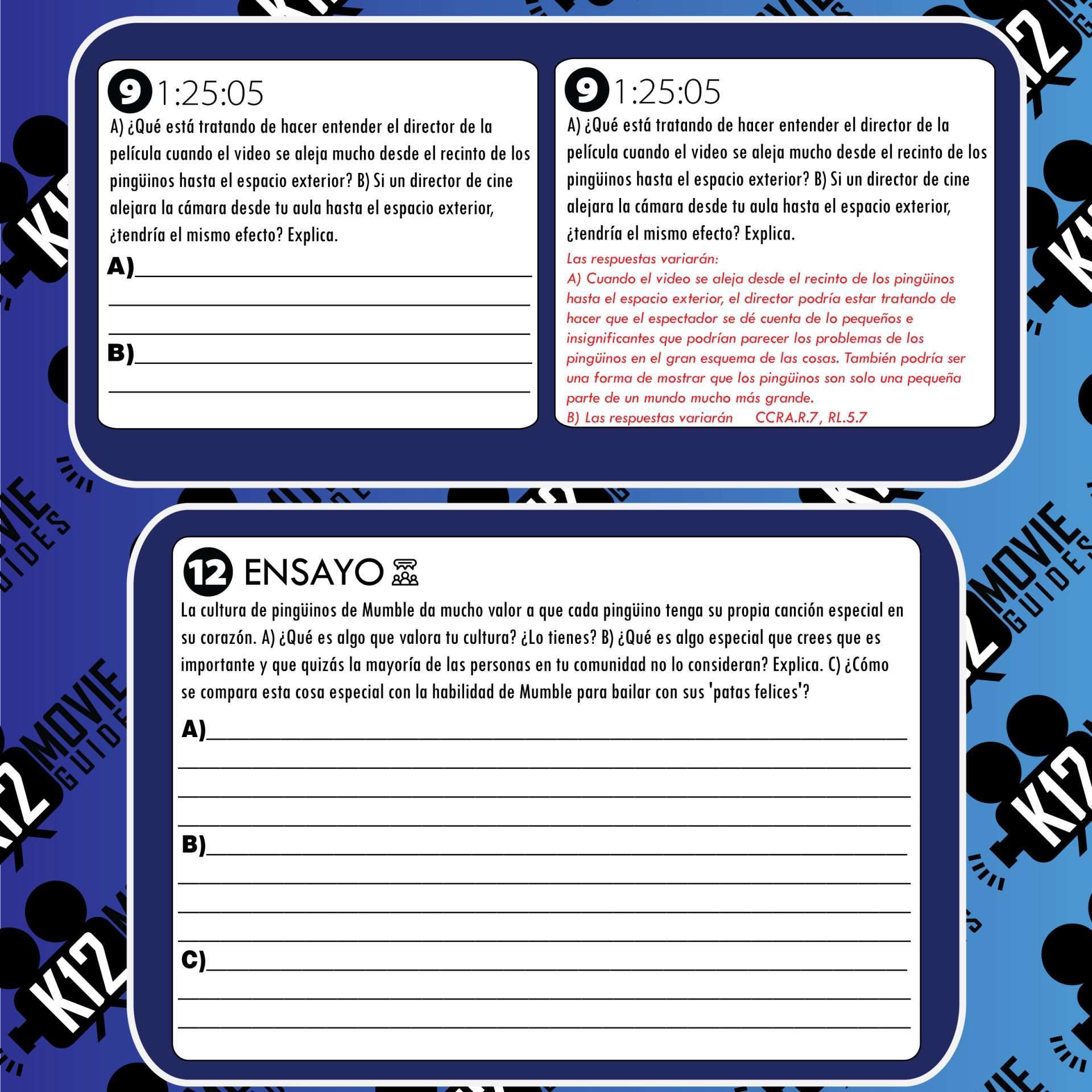 Happy Feet Movie Guide in Spanish | Español (PG - 2006) Sample