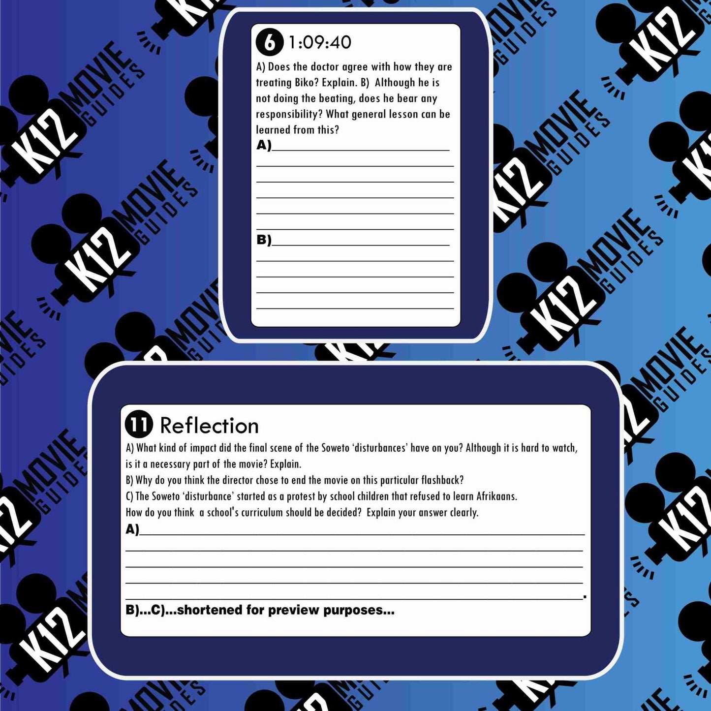 Cry Freedom Movie Guide | Questions | Worksheet (PG - 1987) Sample