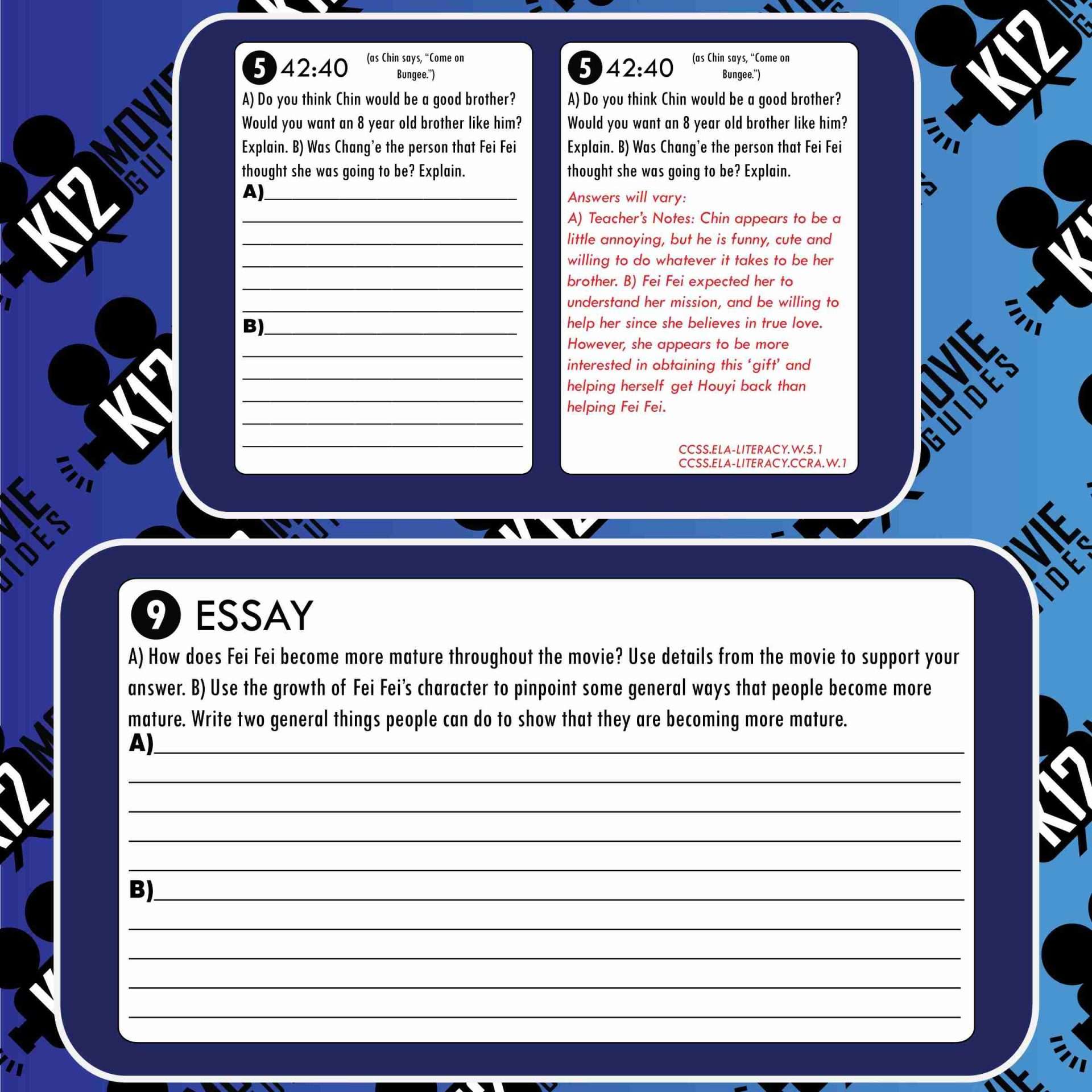 Over the Moon Movie Guide | Worksheet | Questions | Google Classroom (PG - 2020) Free Sample