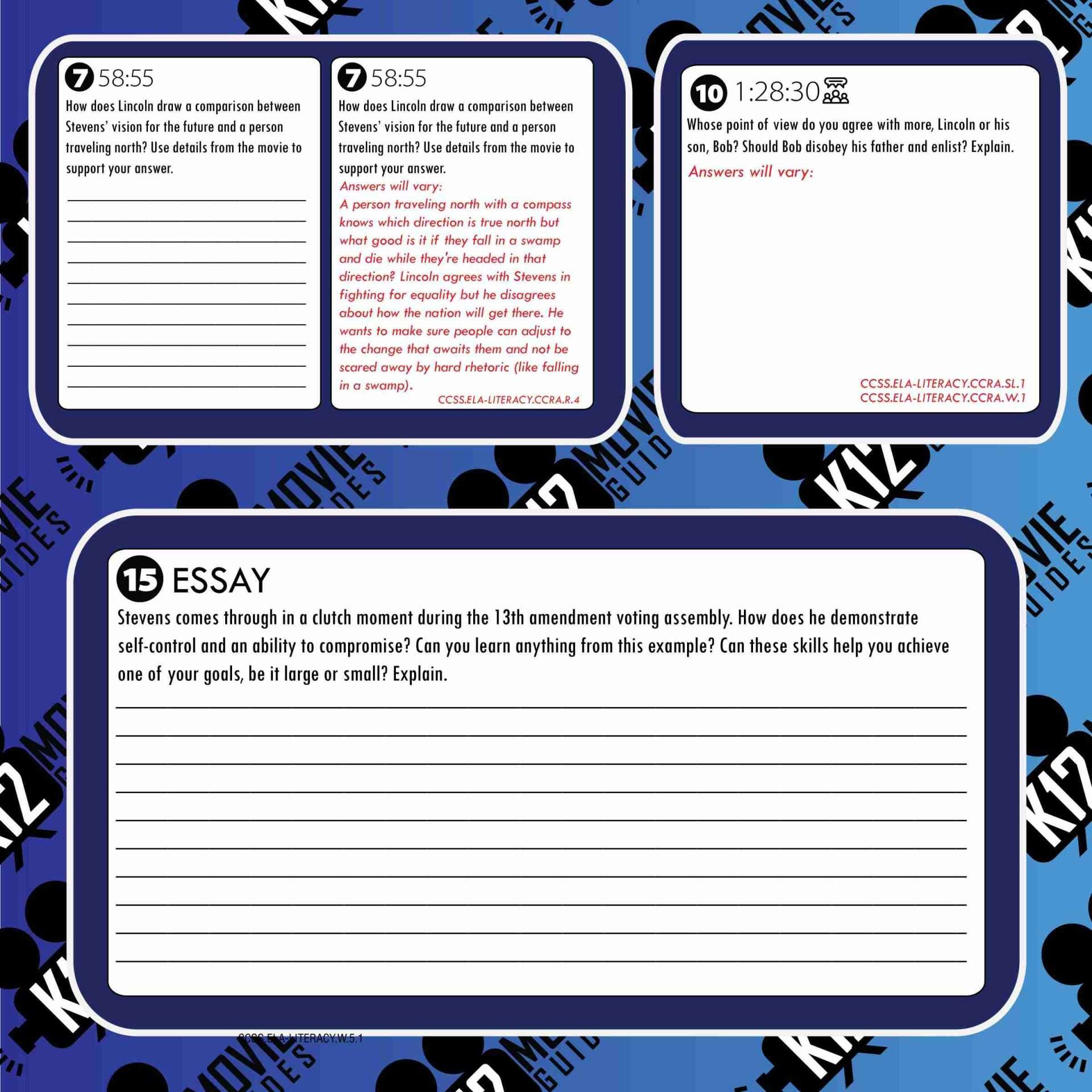Lincoln Movie Guide | Questions | Worksheet | Google Form (PG13 - 2012) Free Sample