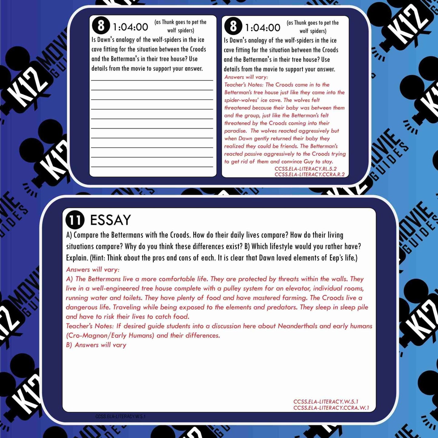 The Croods: A New Age Movie Guide | Worksheet | Questions | Google Classroom (PG - 2020) Sample