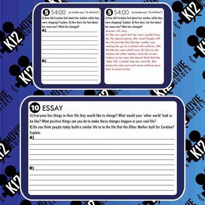 Coraline Movie Guide | Questions | Worksheet (PG - 2019) Free Sample Questions