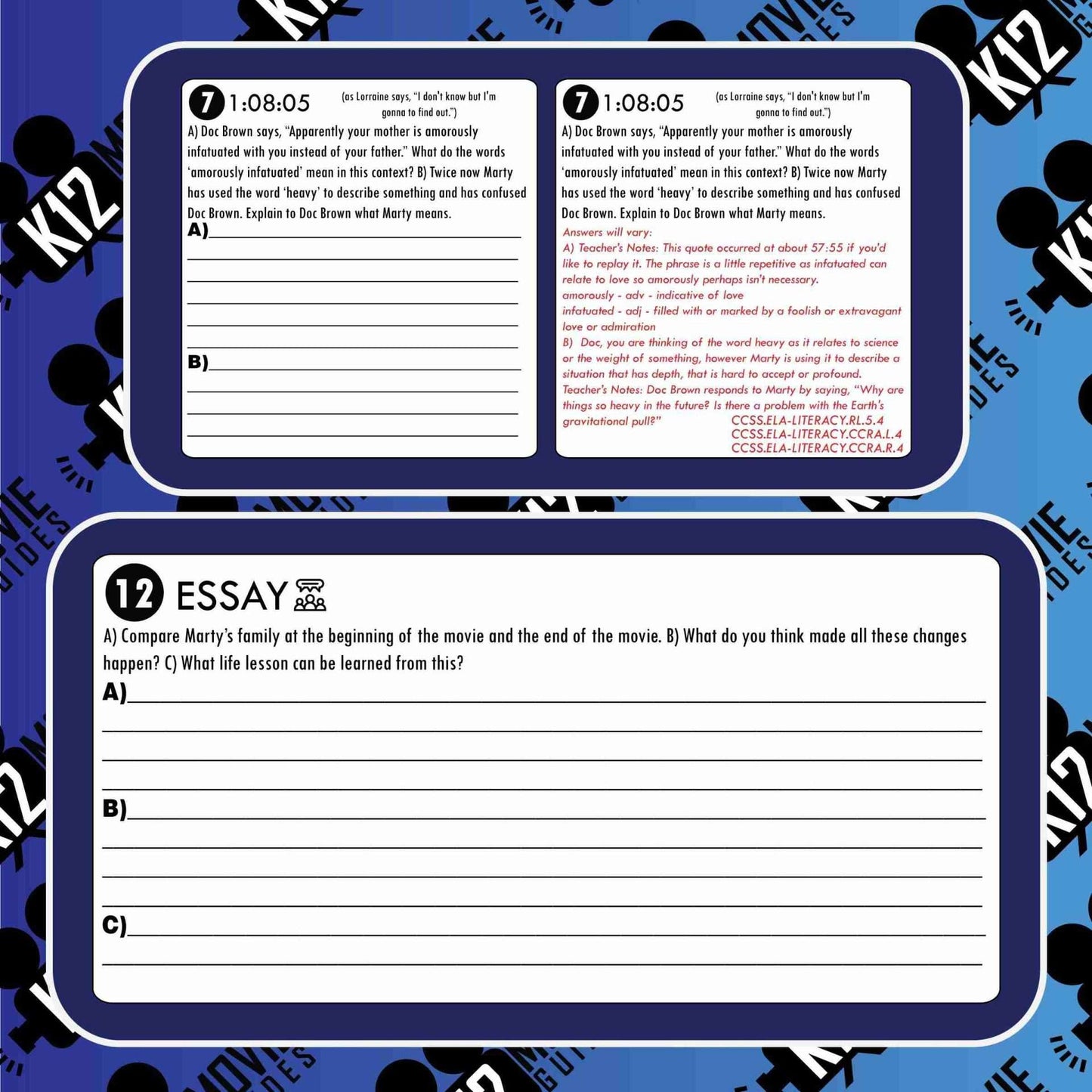 Back to the Future Movie Guide | Worksheet | Questions | Google Slides (PG - 1985) Sample