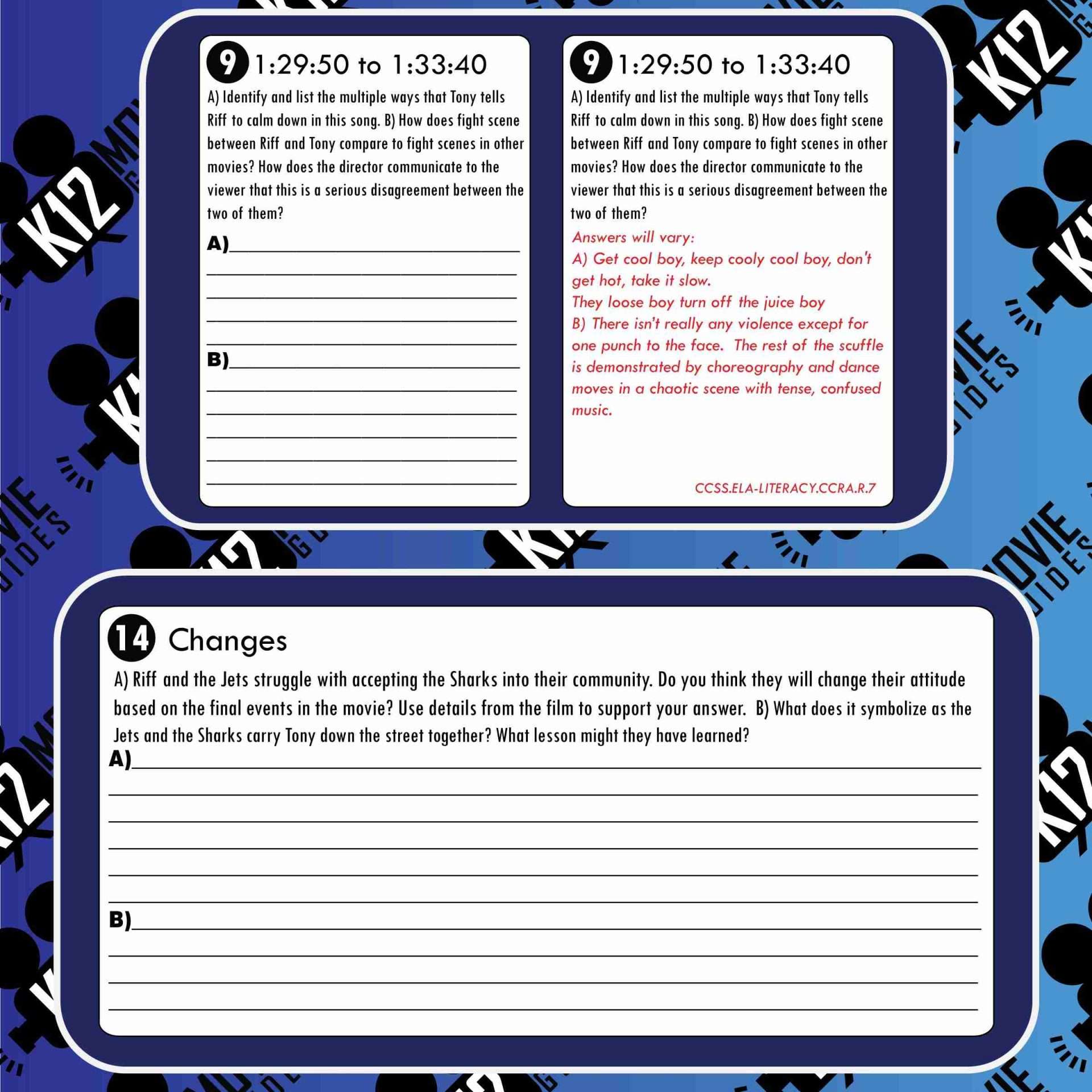 West Side Story Movie Guide | Worksheet | Questions | Google Slides (PG13 - 2021) Sample