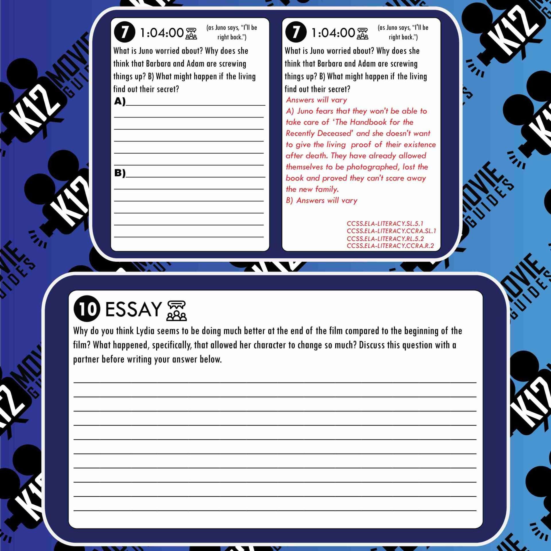 Beetlejuice Movie Guide | Questions | Worksheet | Google Form (PG - 1988) Sample