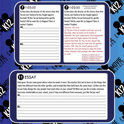 Tarzan Movie Guide | Worksheet | Questions | Google Slides (G - 1999) Sample