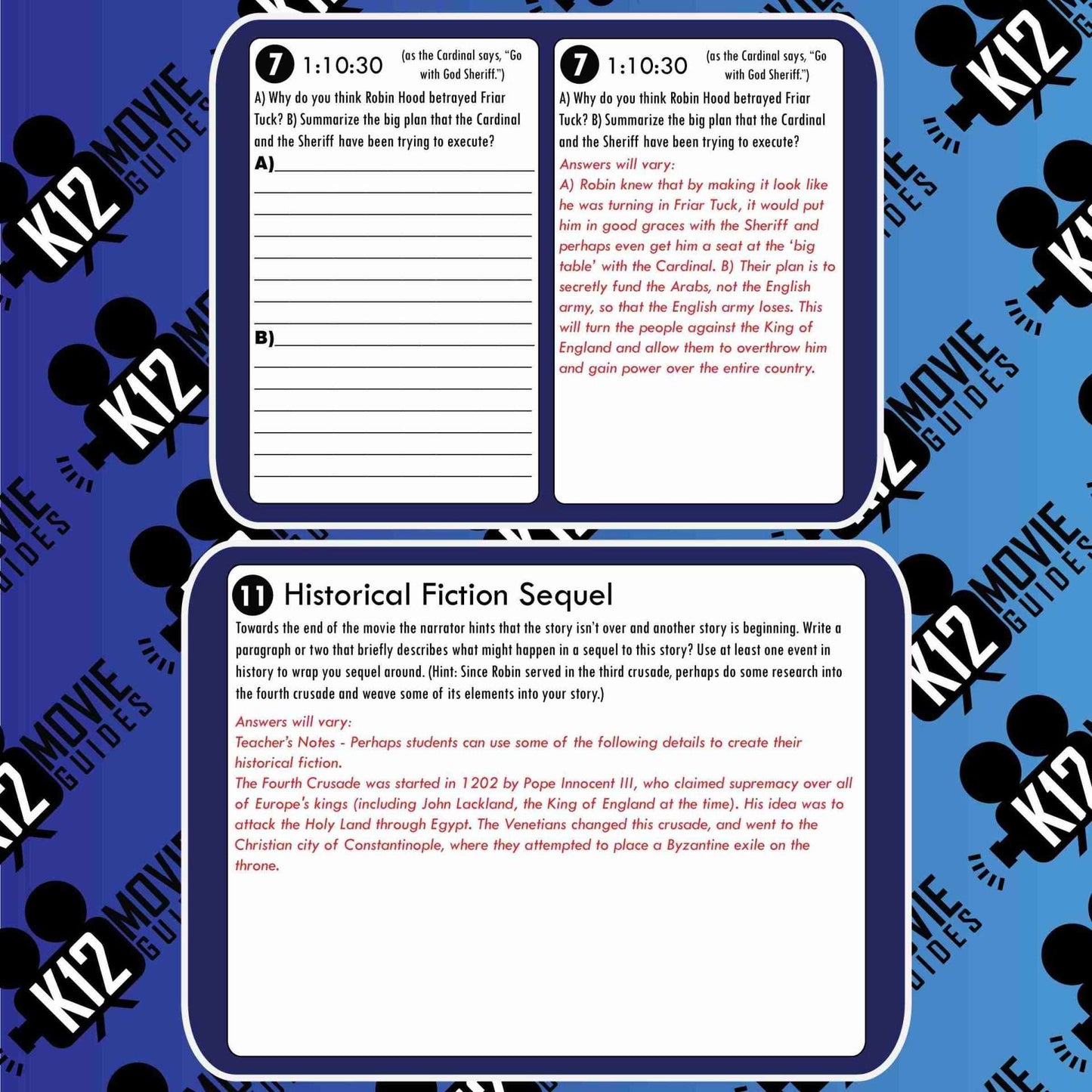 Robin Hood Movie Guide | Questions | Worksheet (PG13 - 2018) Free Sample