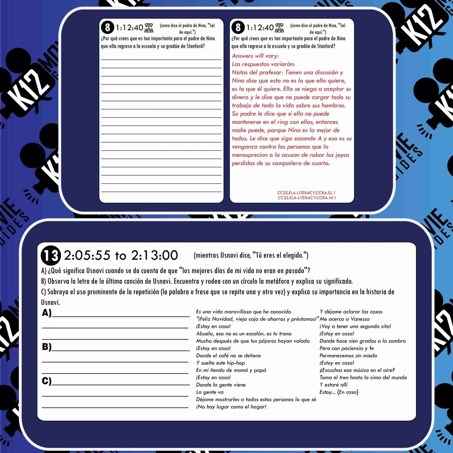 In the Heights (Musical) Movie Guide in Spanish | Español (PG13 - 2021) Sample