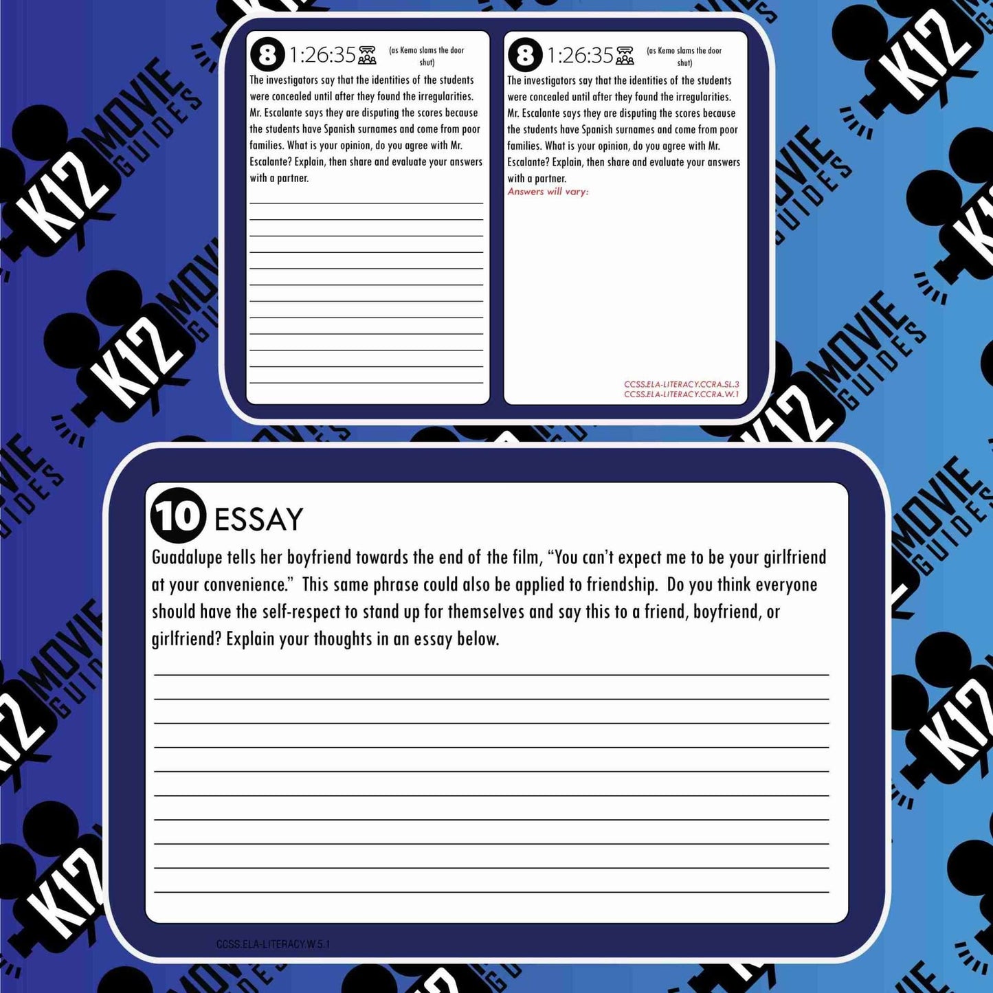 Stand and Deliver Movie Viewing Guide | Worksheet | Google Form (PG - 1988) Free Sample