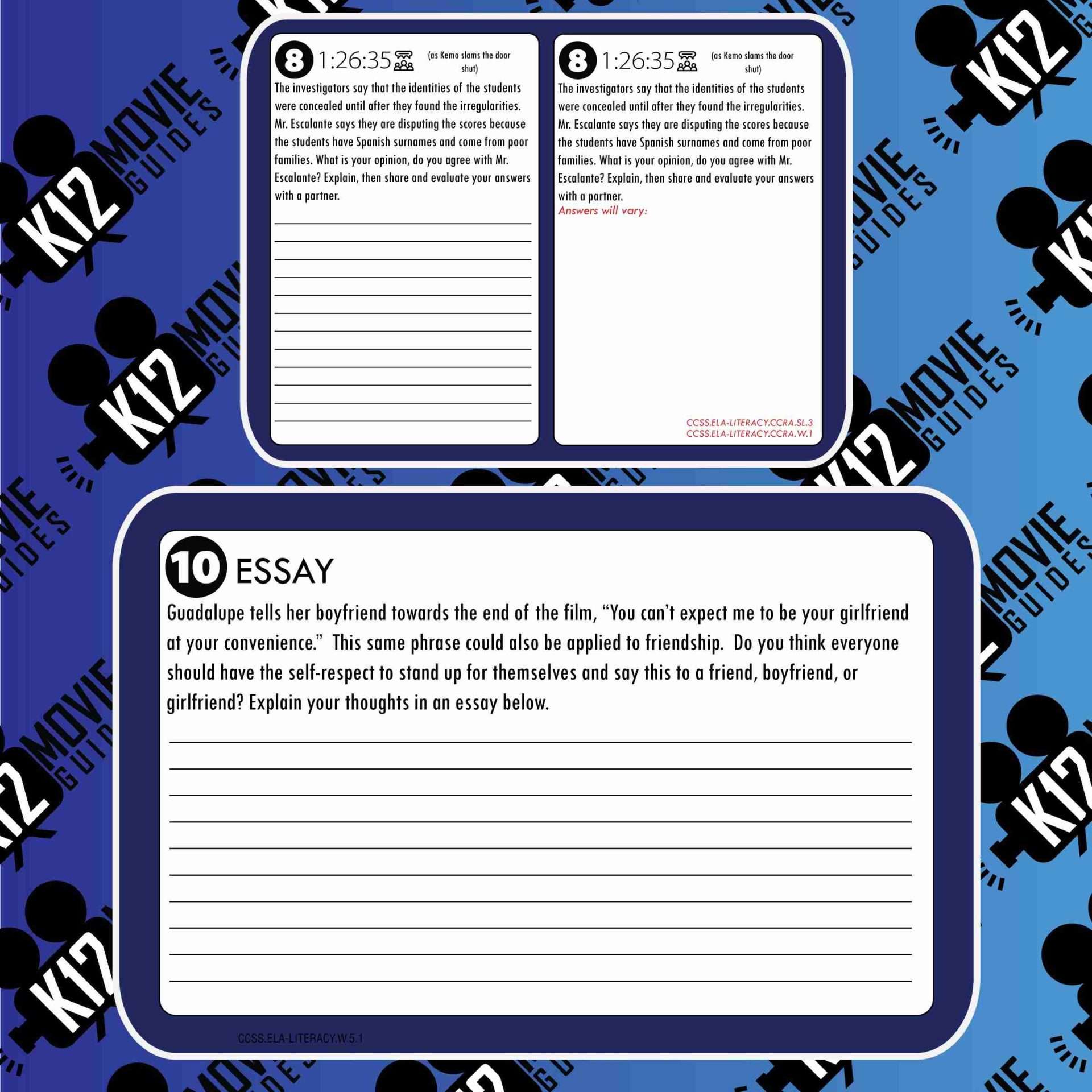 Stand and Deliver Movie Viewing Guide | Worksheet | Google Form (PG - 1988) Free Sample