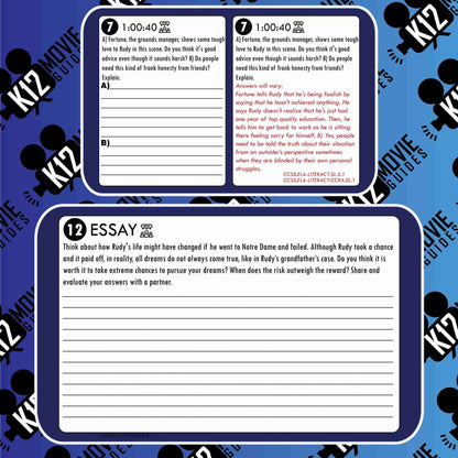Rudy Movie Guide | Questions | Worksheet | Google Form (PG - 1993) Free Sample