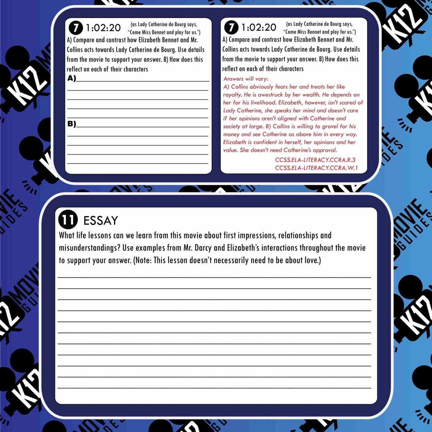 Pride and Prejudice Movie Guide | Worksheet | Questions | Google Classroom (PG - 2005) Sample