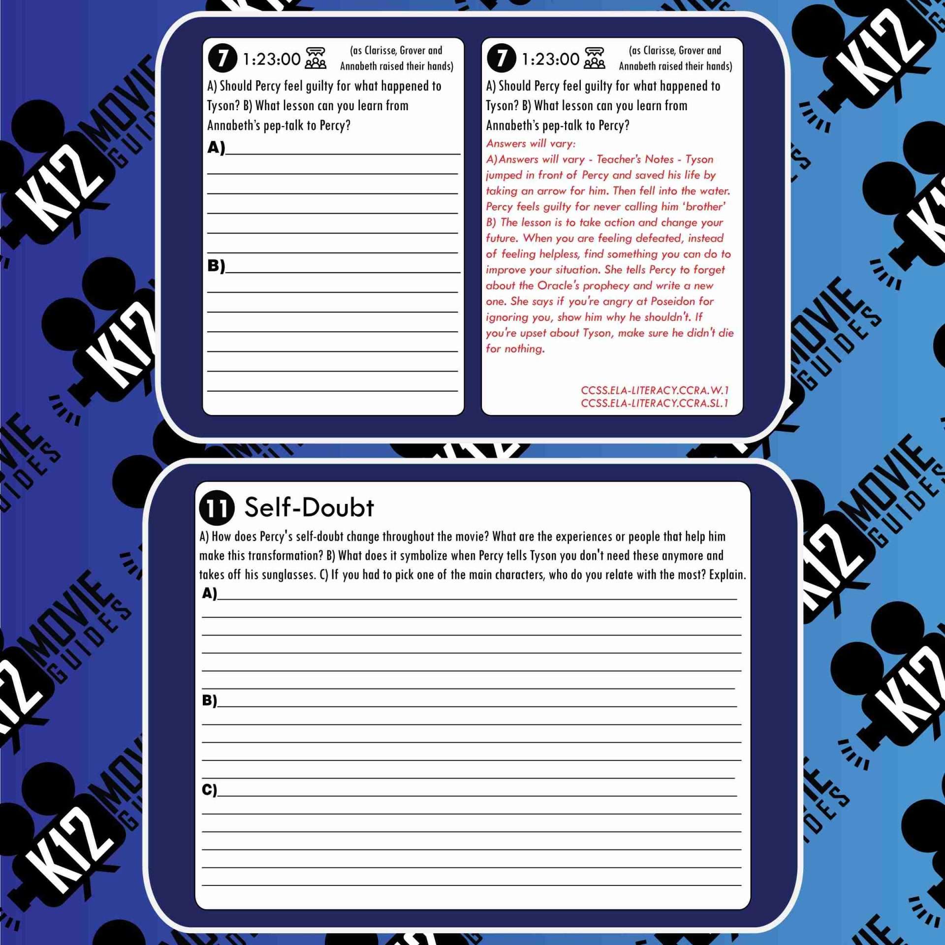 Percy Jackson: Sea of Monsters Movie Guide | Questions | Worksheet (PG - 2013) Sample