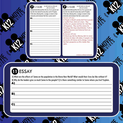 Brave New World Movie Guide | Worksheet | Questions | Google Slides (TV - 1998) Sample