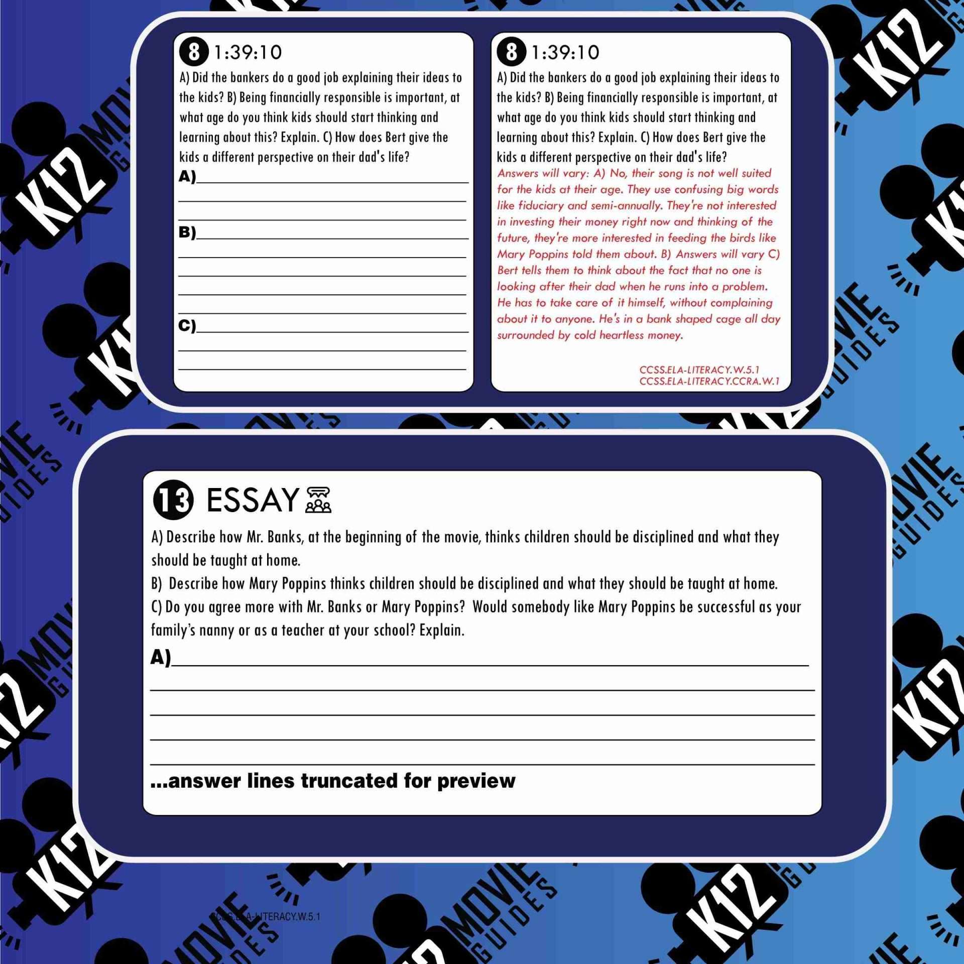 Mary Poppins Movie Guide | Questions | Worksheet | Google Forms (G - 1964) Free Sample