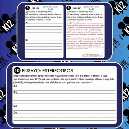 Shrek Movie Guide in Spanish | Español | Questions | (PG - 2001) Sample