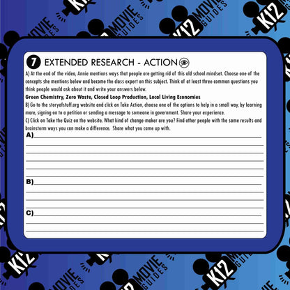 The Story of Stuff Video Guide | Worksheet | Questions (NR - 2009) Sample