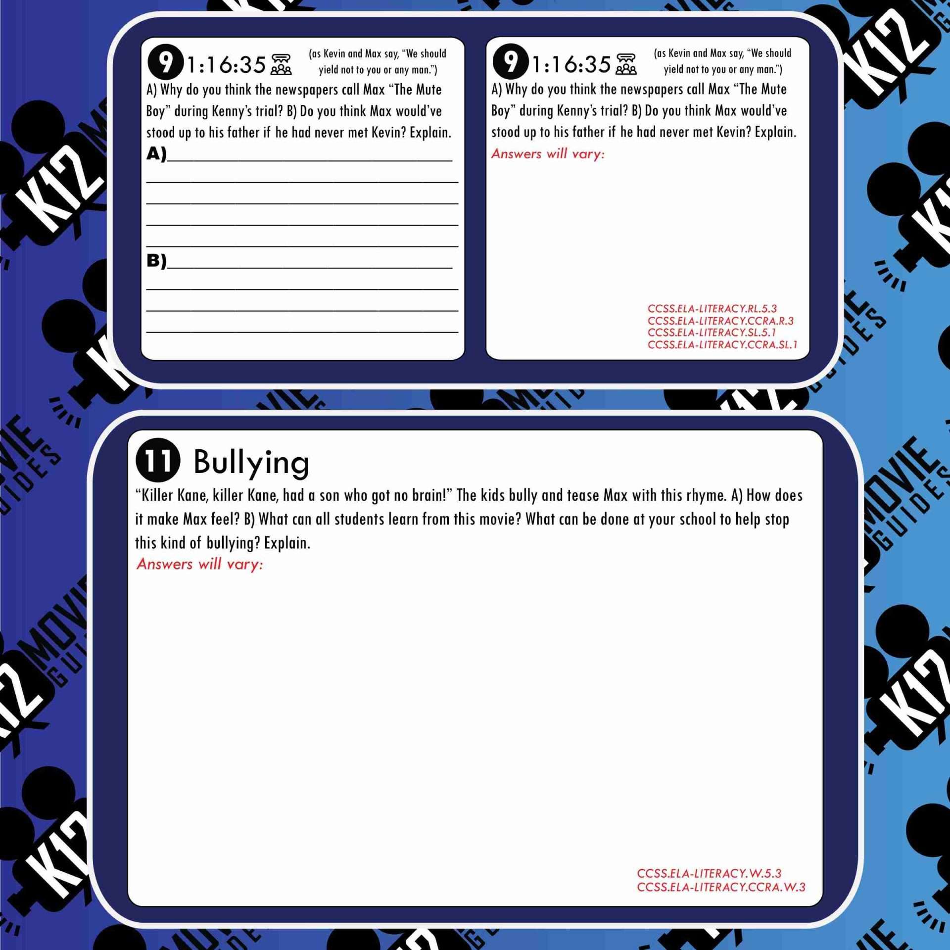 The Mighty Movie Guide | Questions | Worksheet (PG-13 - 1998) Free Sample