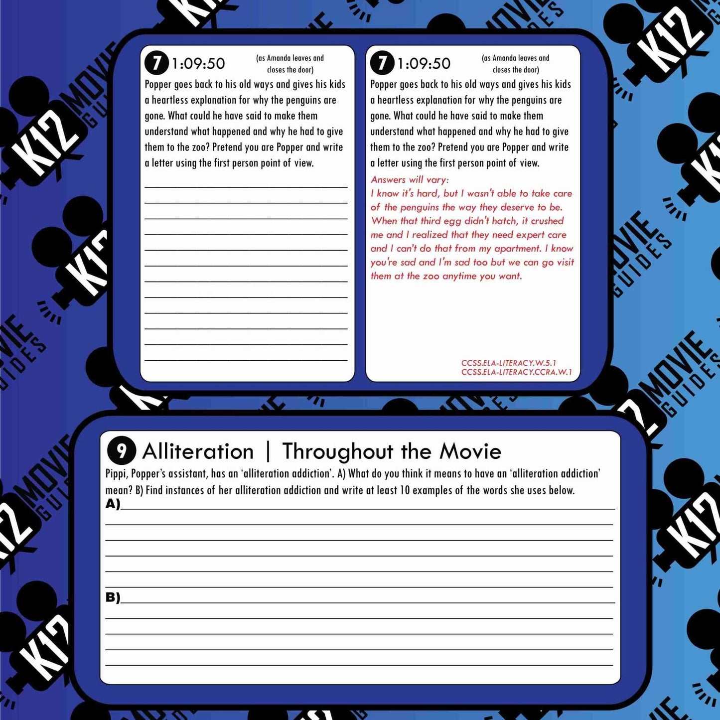 Mr. Popper's Penguins Movie Guide | Worksheet | Questions (PG - 2011) Sample