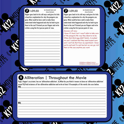 Mr. Popper's Penguins Movie Guide | Worksheet | Questions (PG - 2011) Sample