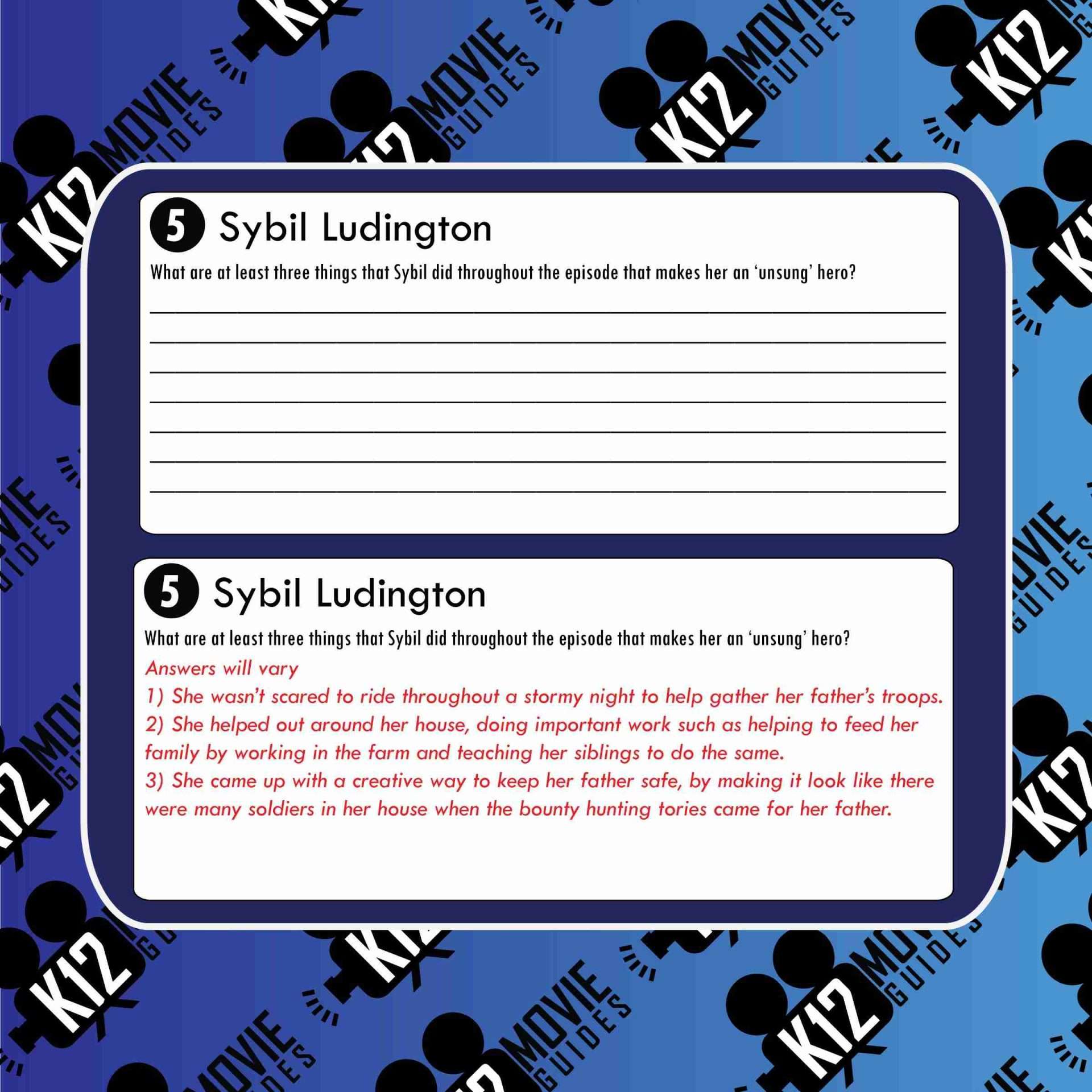 Liberty's Kids | Sybil Ludington Episode 21 (E21) - Movie Guide | Worksheet Free Sample