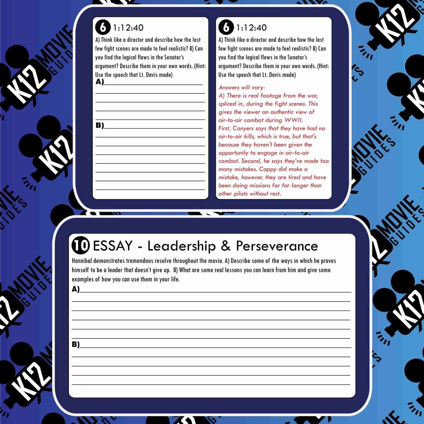 The Tuskegee Airmen Movie Guide | Questions | Worksheet (PG13 - 1995) Sample