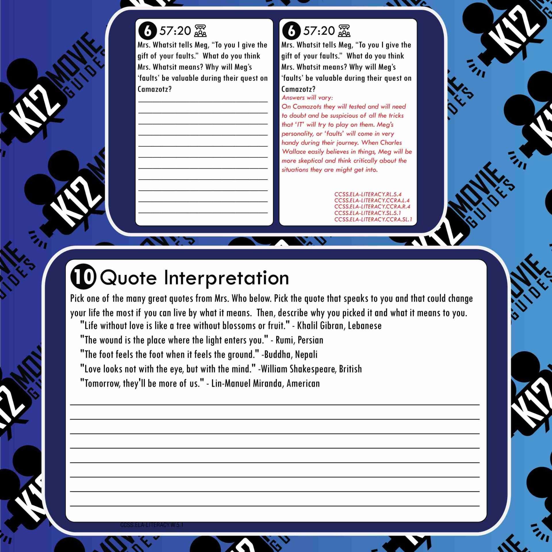 A Wrinkle in Time Movie Guide | Questions | Worksheet | Google Form (PG - 2018) Free Sample