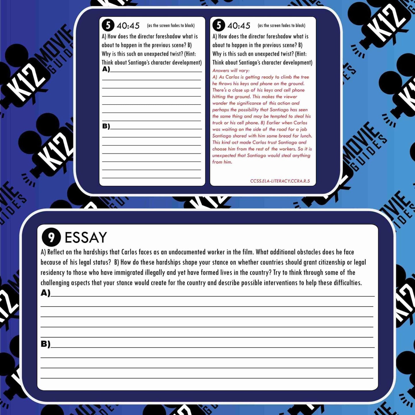 A Better Life Movie Guide | Worksheet | Questions | Immigration (PG13 - 2011) Sample
