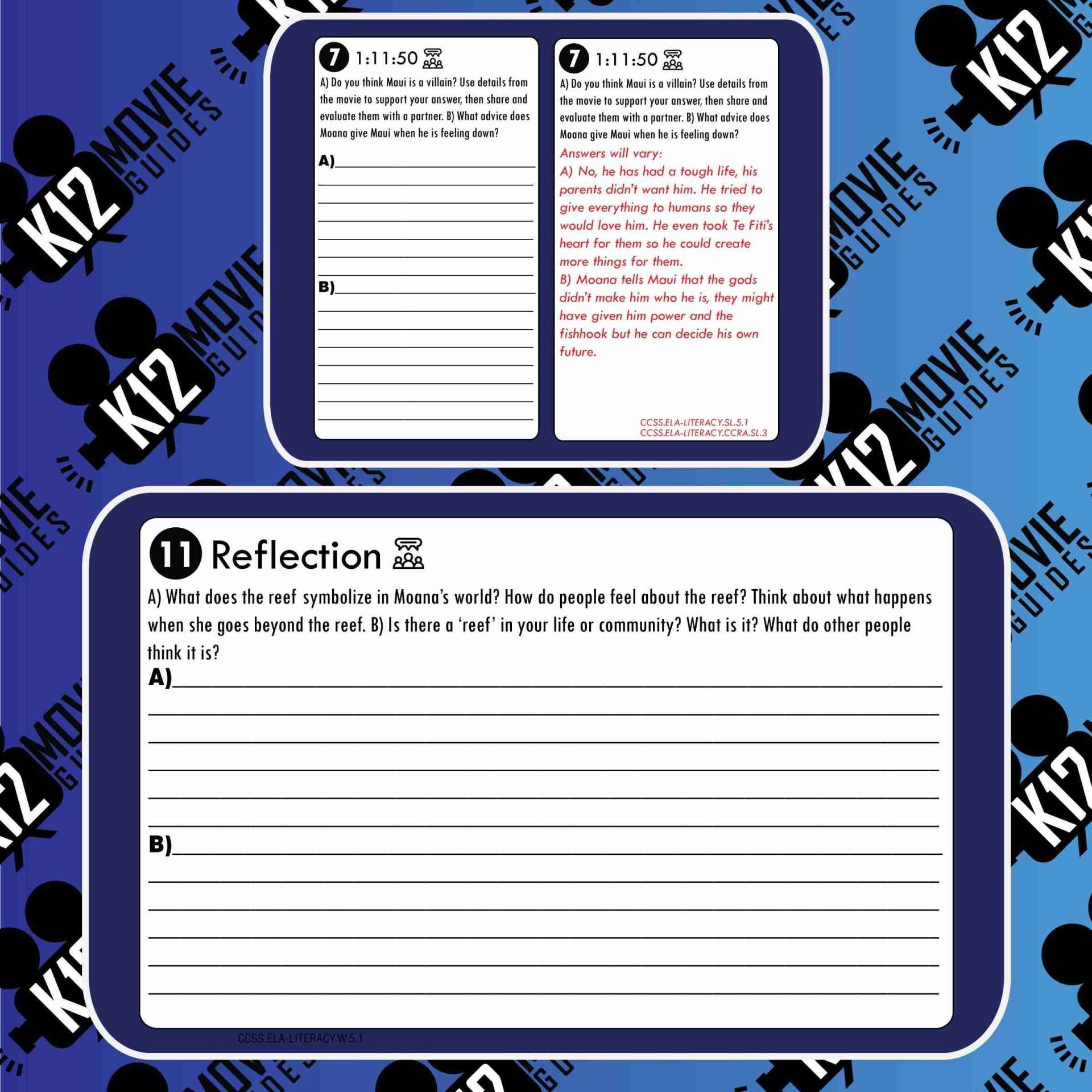 Moana Movie Guide | Questions | Worksheet (PG - 2016) Free Questions