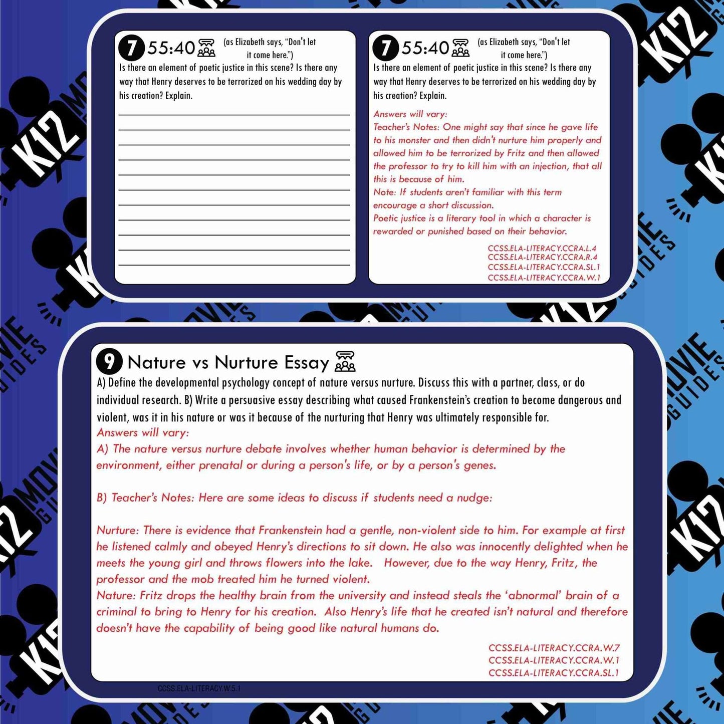 Free Halloween Activity Frankenstein (1931) Movie Guide | Questions | Worksheet