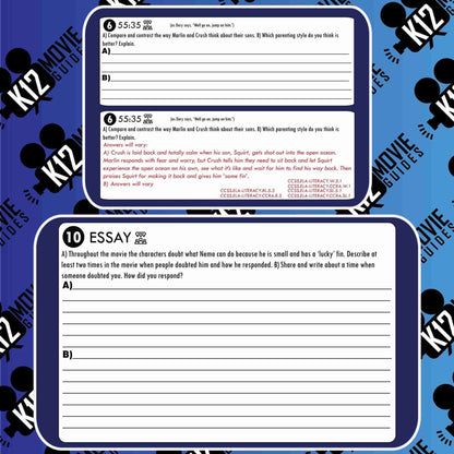 Finding Nemo Movie Guide | Worksheet | Questions | Google Slides (G - 2003) Sample