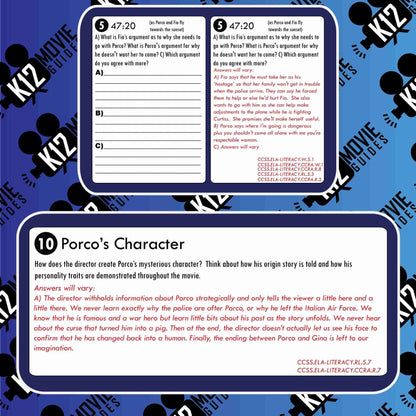Porco Rosso Movie Guide | Worksheet | Questions | Google Slides (PG - 1992) Sample